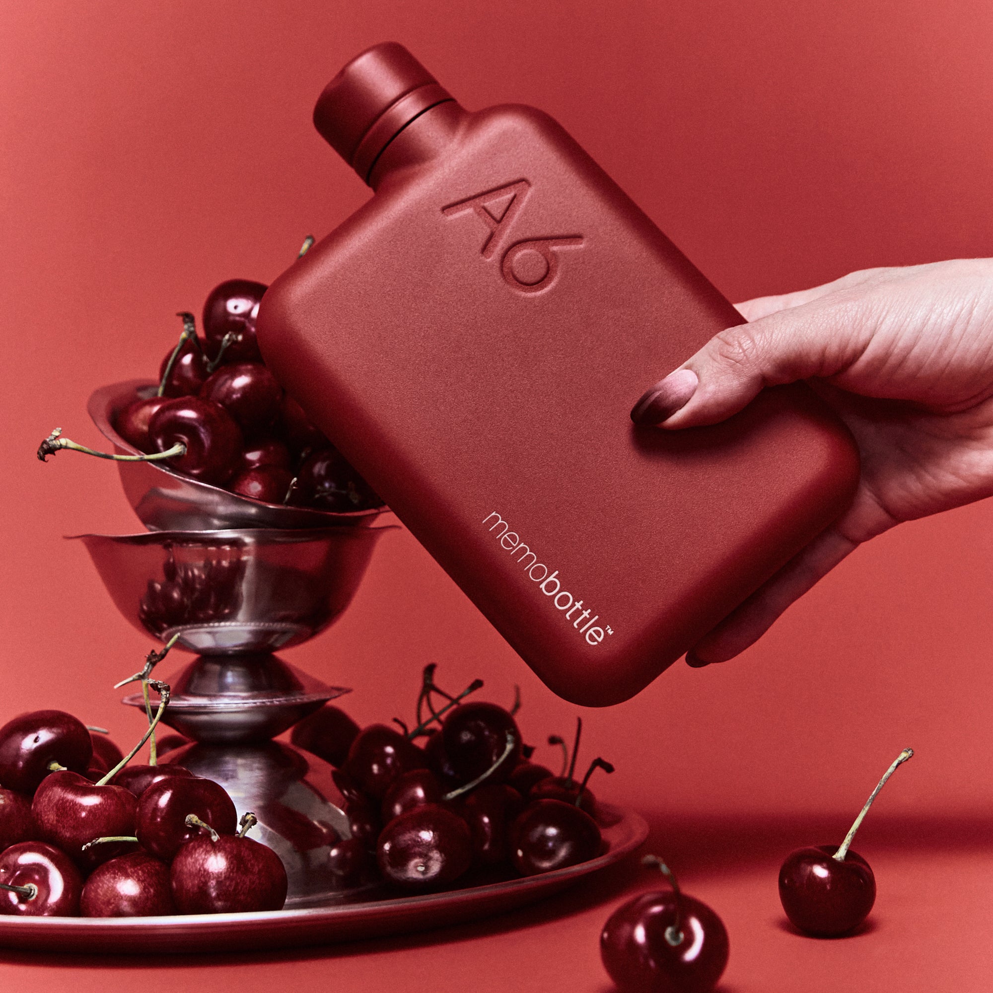A6 memobottle (Stainless Steel) – Red
