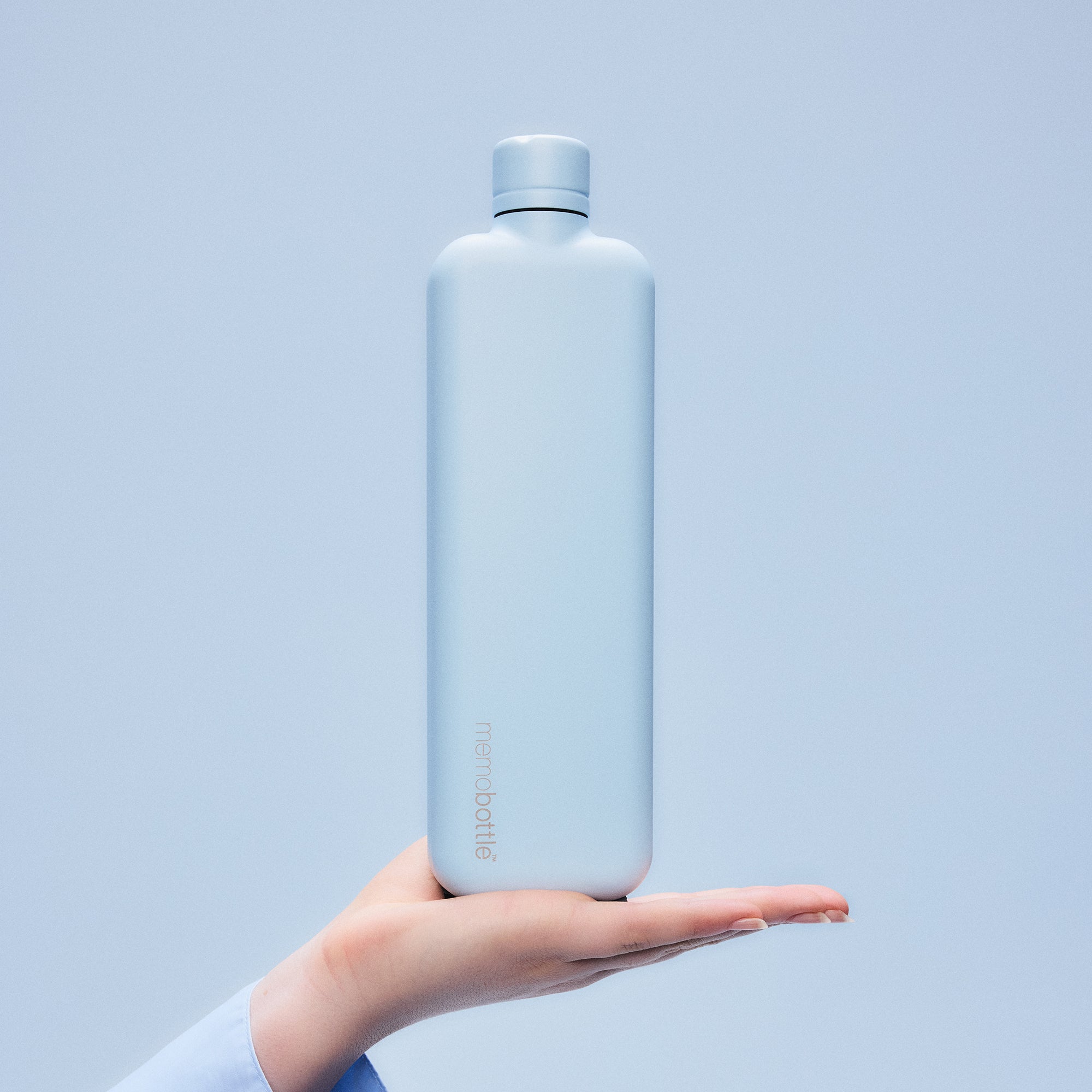 Slim memobottle (Stainless Steel) – Powder Blue