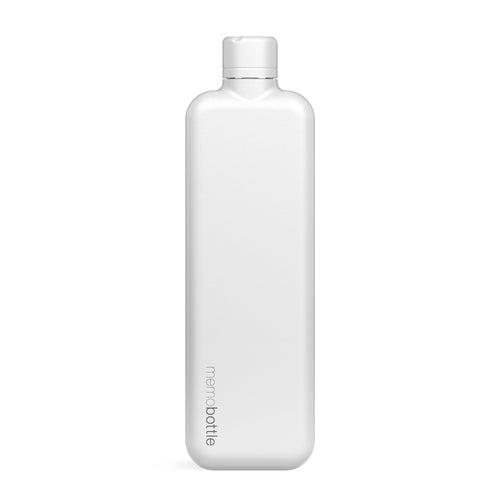 Slim memobottle (Stainless Steel) – White