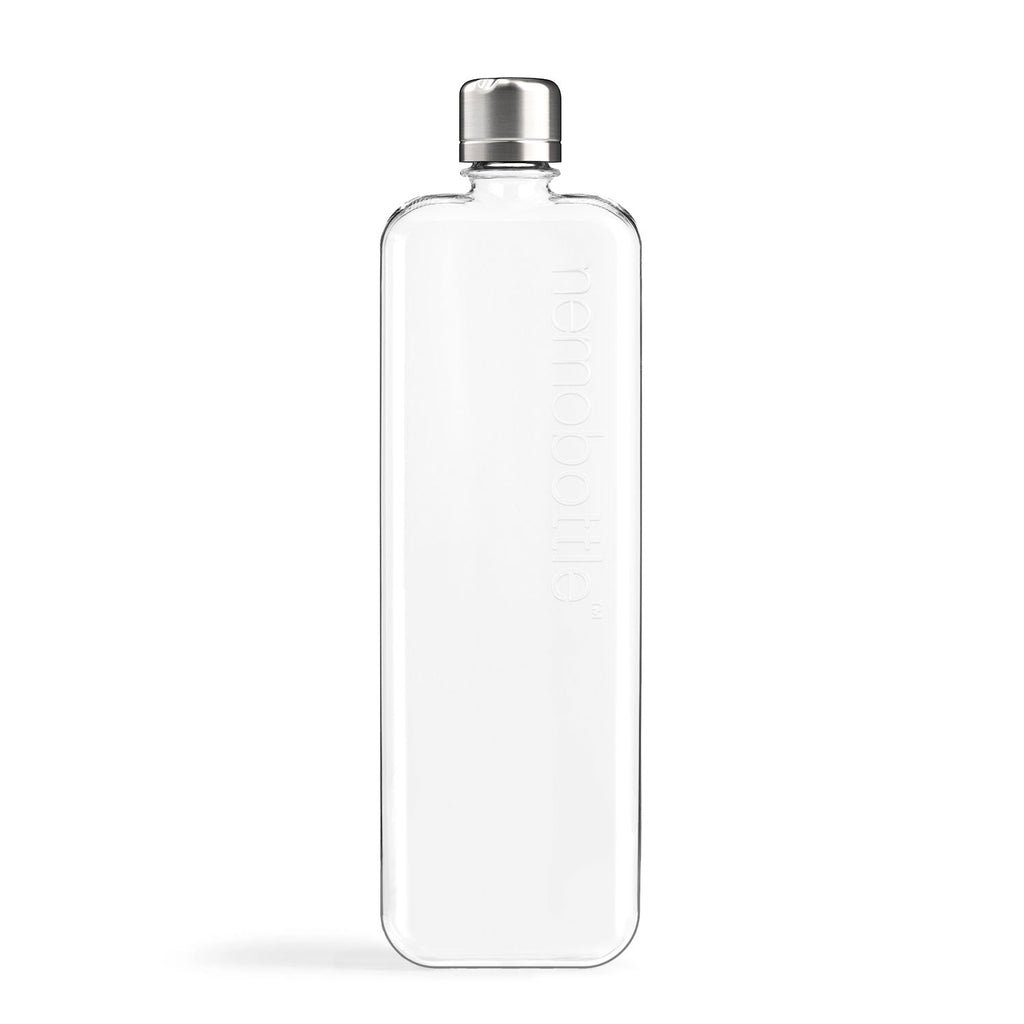 Water bottle with handle, flat water bottle, travel water bottle, Fruit infusion water bottle